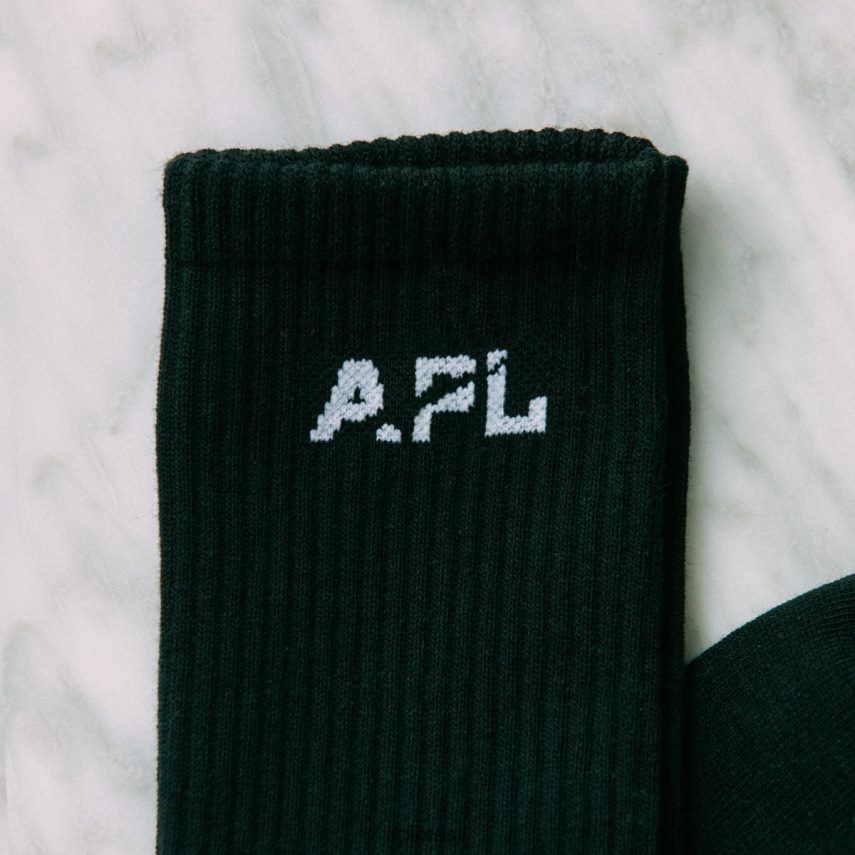 acessórios APL lux logo meia pacote com 3 Branco preto unissex PRHR24708