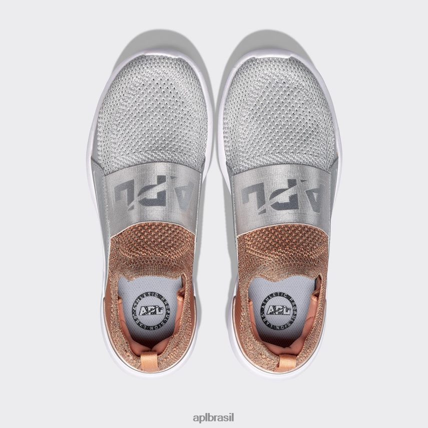 correndo APL felicidade tecnológica 31 ouro rosa/prata metálico/branco homens PRHR24805