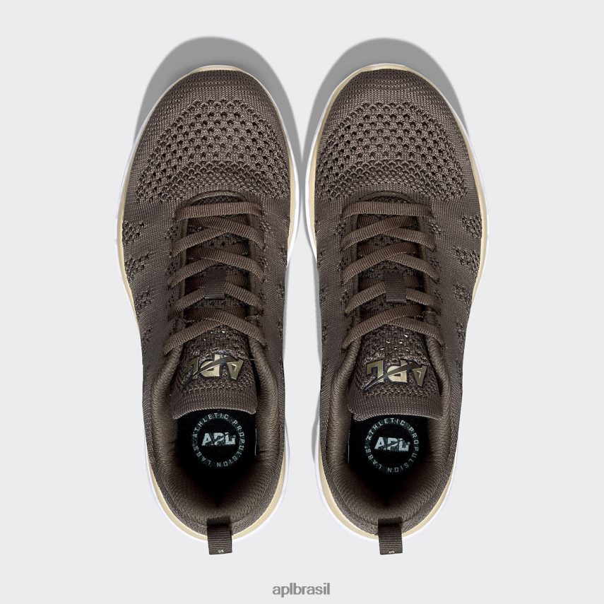 correndo APL techloom profissional 49 chocolate/champanhe/branco homens PRHR24842