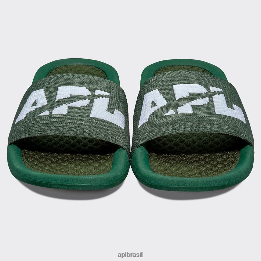 diapositivos APL grande logotipo techloom slide 7 grande verde/branco homens PRHR241043