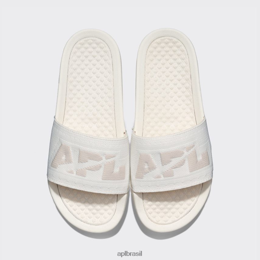 diapositivos APL grande logotipo techloom slide 8 marfim/praia homens PRHR241068