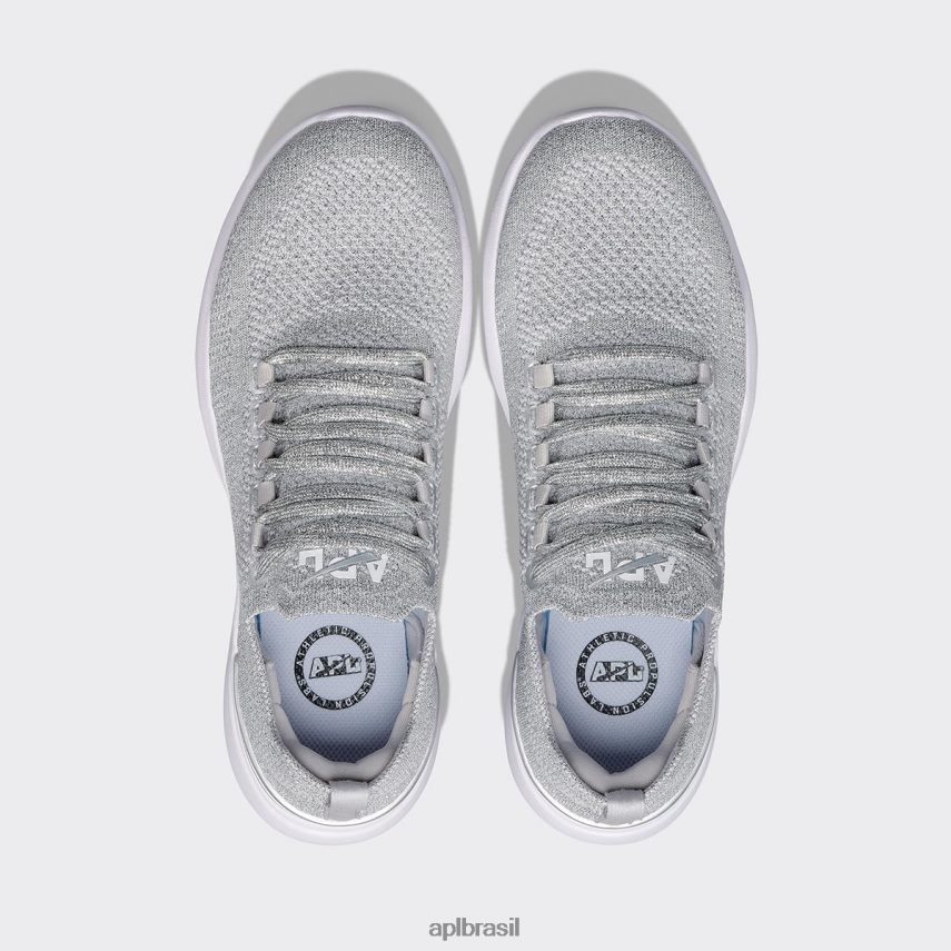 correndo APL brisa tecnológica 35 prata metálico/branco mulheres PRHR24188
