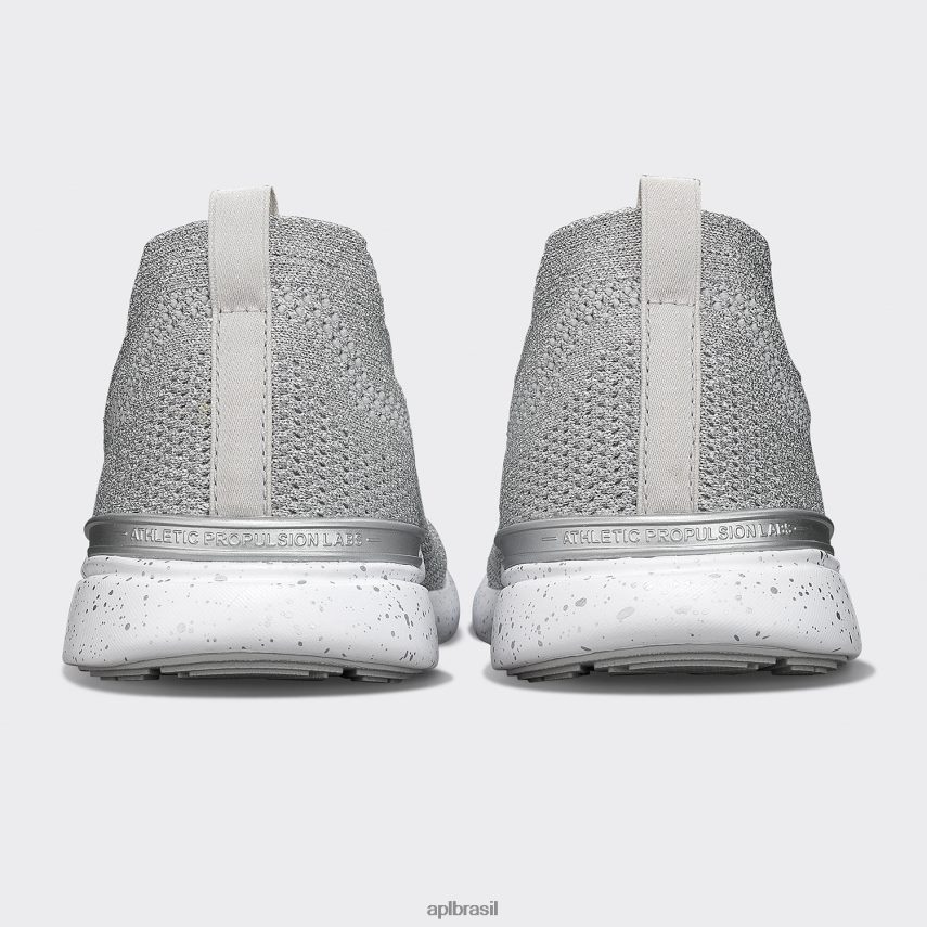 correndo APL brisa tecnológica 36 prata metálico/branco/speckle mulheres PRHR24304