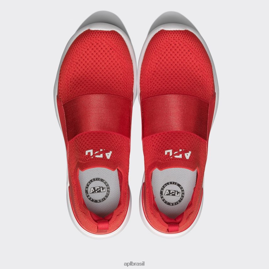 correndo APL felicidade tecnológica 28 vermelho branco mulheres PRHR24325