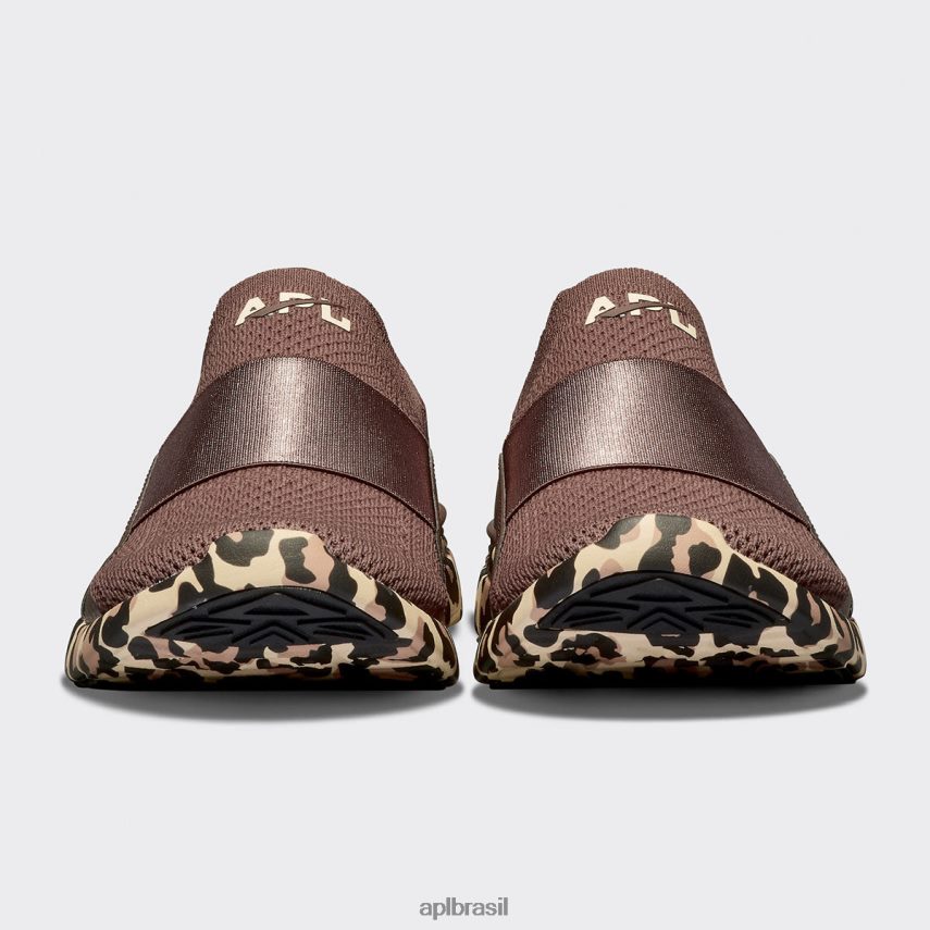 correndo APL felicidade tecnológica 30 chocolate/leopardo mulheres PRHR24403