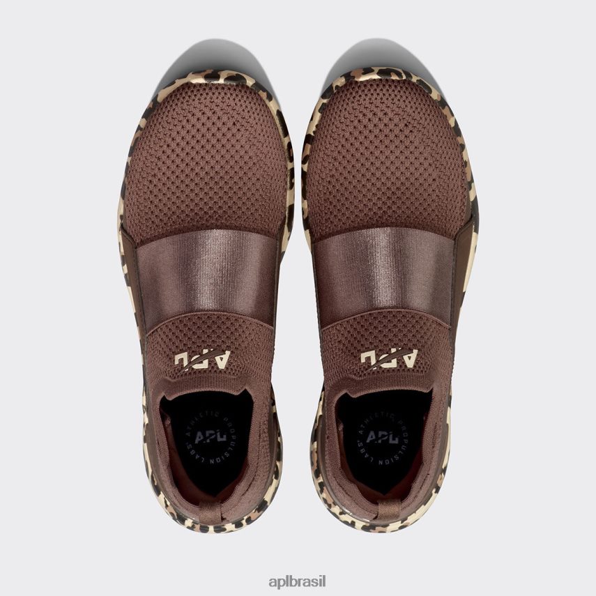 correndo APL felicidade tecnológica 30 chocolate/leopardo mulheres PRHR24403