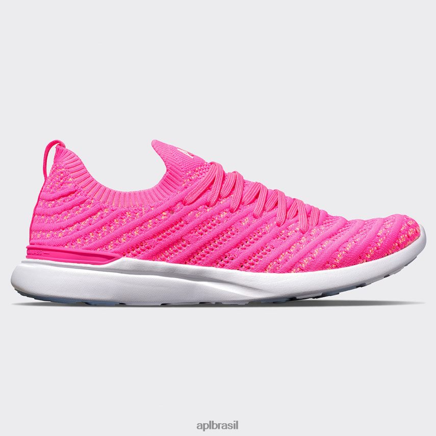 fusão rosa/pêssego neon/branco