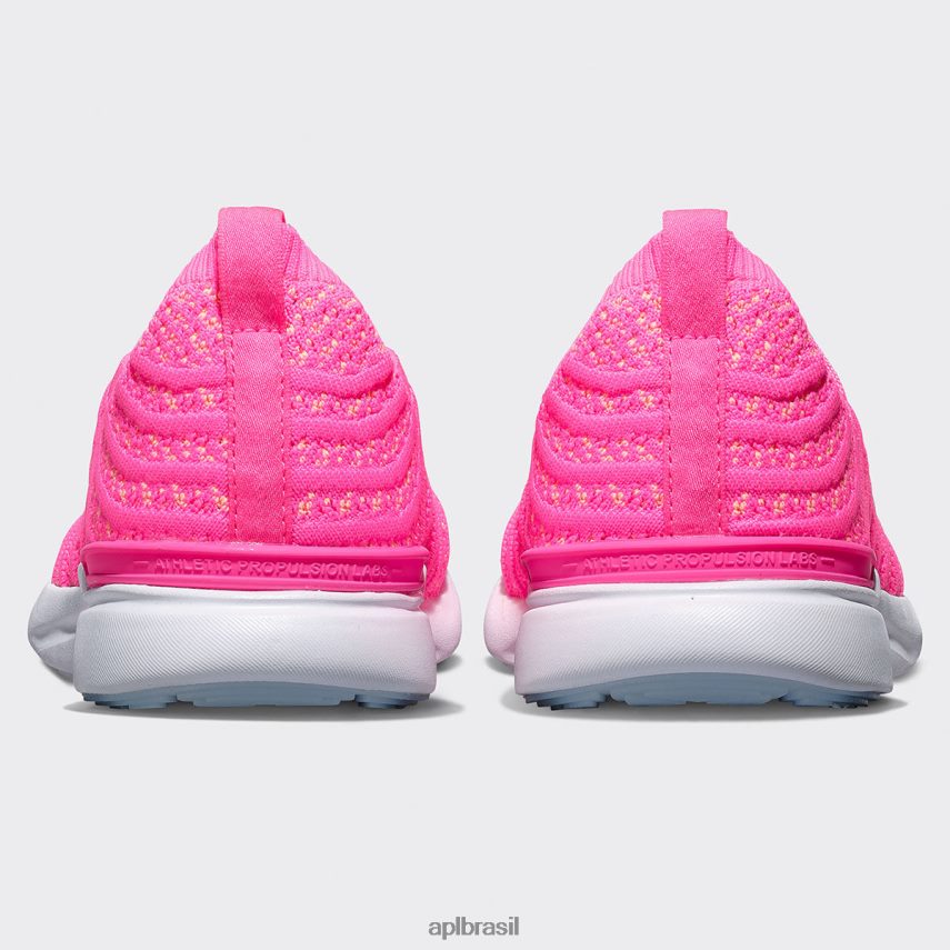 correndo APL onda tecnológica 56 fusão rosa/pêssego neon/branco mulheres PRHR2437