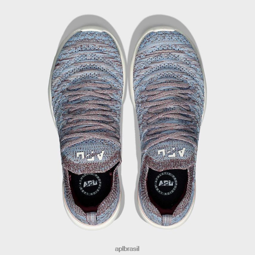 correndo APL onda tecnológica 57 bordô/ar fresco/melange mulheres PRHR2482