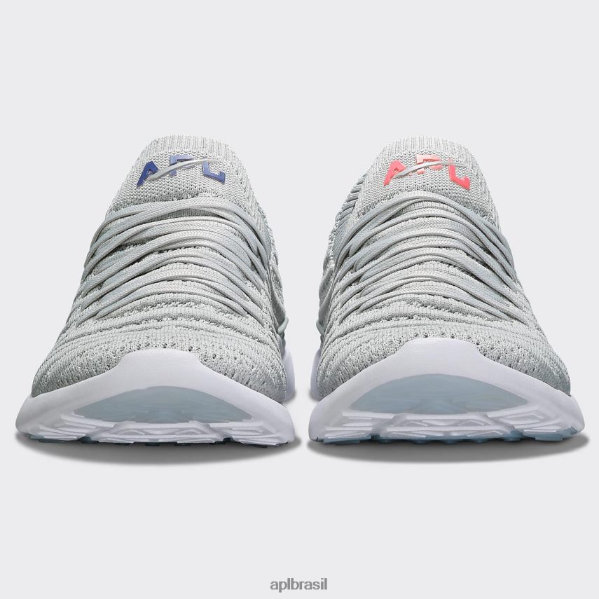 correndo APL onda tecnológica 58 cinza aço/vermelho impulsivo/neblina azul mulheres PRHR24202