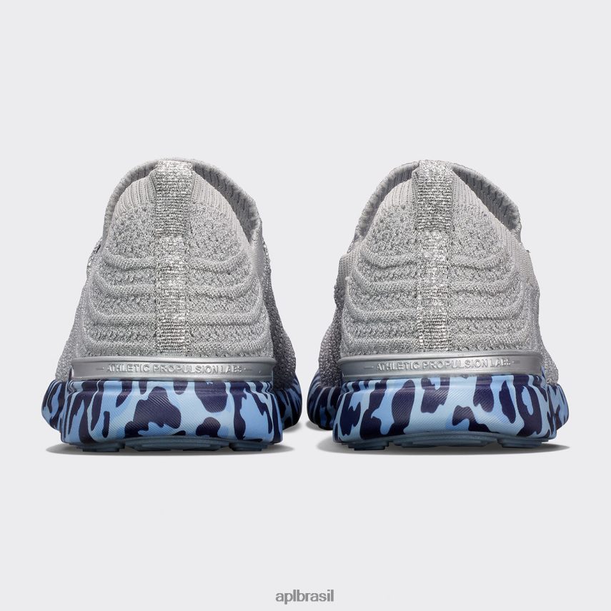 correndo APL onda tecnológica 60 prata metálico/azul gelo/leopardo mulheres PRHR24411