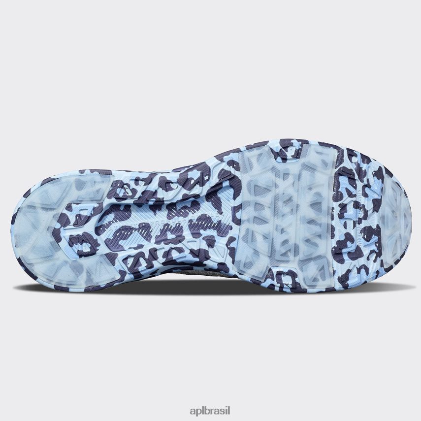 correndo APL onda tecnológica 60 prata metálico/azul gelo/leopardo mulheres PRHR24411