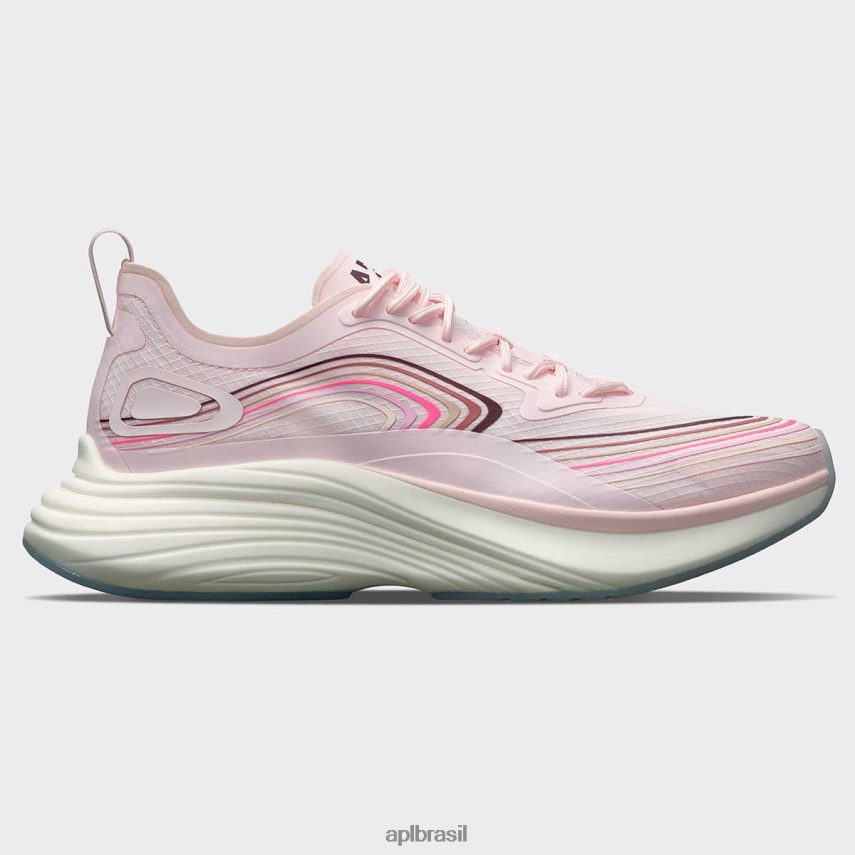 correndo APL simplificar 18 rosa branqueado/bordô/branco mulheres PRHR2464