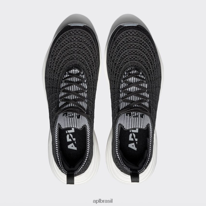 correndo APL tirolesa techloom 65 preto/branco/com nervuras mulheres PRHR24228