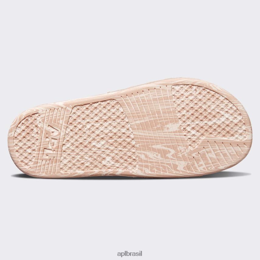 diapositivos APL grande logotipo techloom slide 4 pó de rosa/creme/mármore mulheres PRHR24671